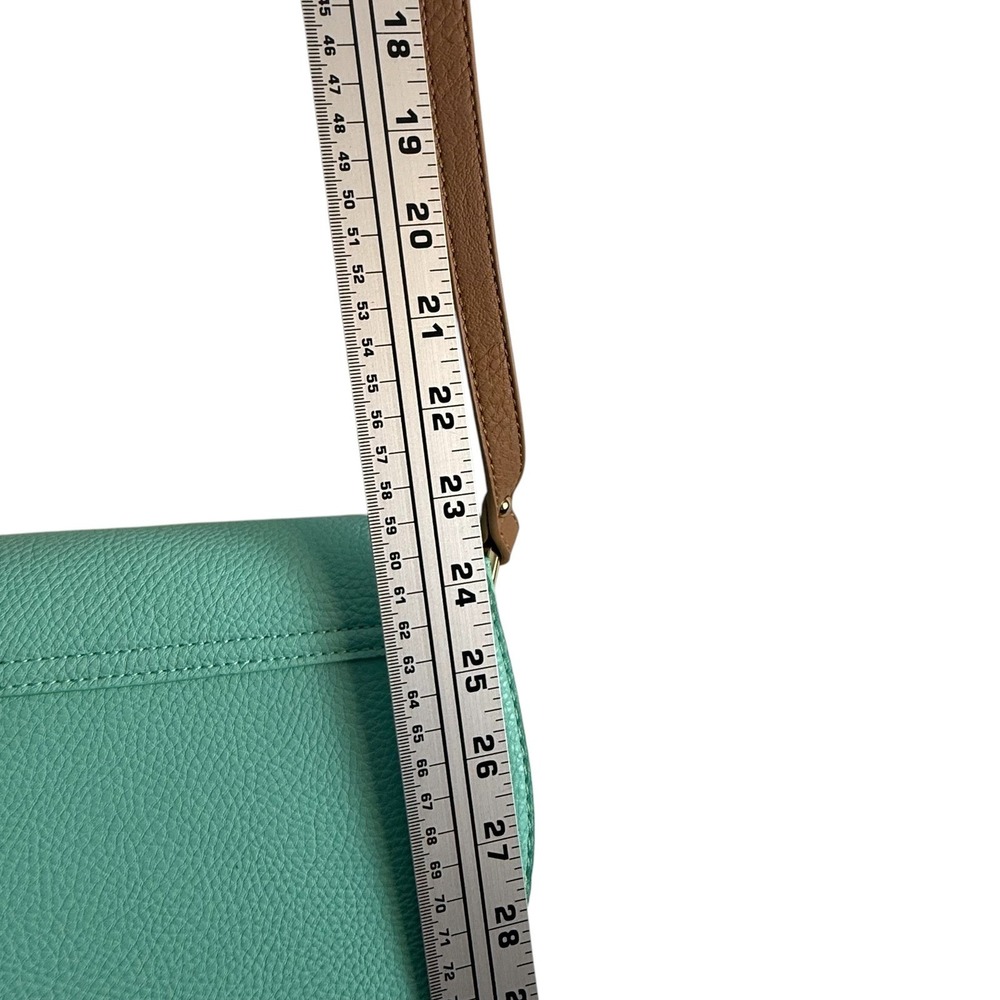 Charming Charlies Wonder Crossbody Bag Small Aquamarine Tan Tassel Saddle‎ Purse - Picture 10 of 10
